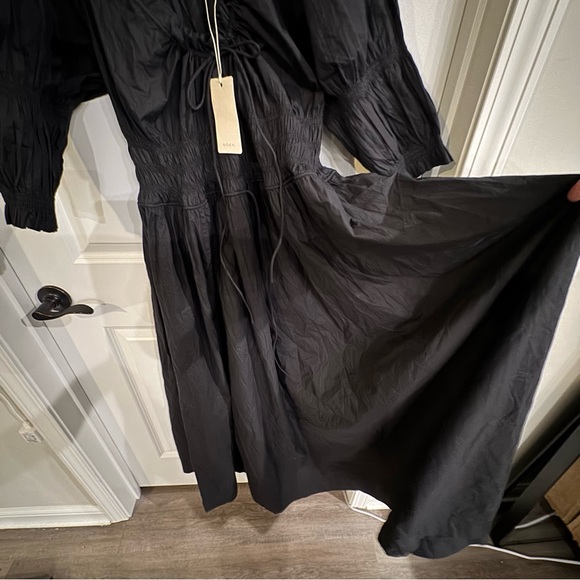 Doen Ischia Poplin Black Maxi Dress - Picture 6 of 14